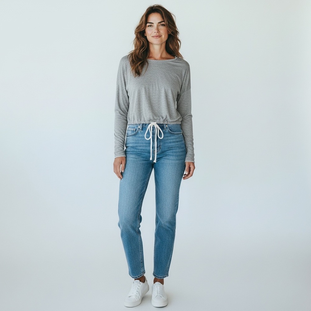 Sz S Barefoot Dreams Malibu Collection NWOT $138 MSRP Gray Sweater